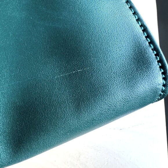 Telfar Medium Shopping Bag Double Handled Tote Dark Olive Vegan Faux Leather NEW - Picture 6 of 10